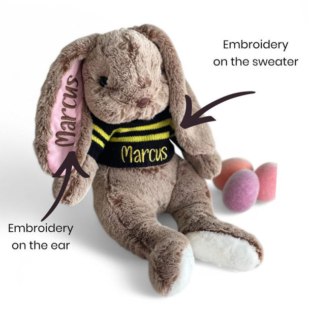 Easter Bunny| Embroidered Bunny Plush| Long Ears Bunny