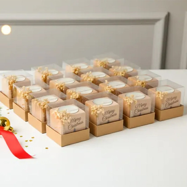 Christmas Candle Favors, Custom Coworker Favors in Bulk