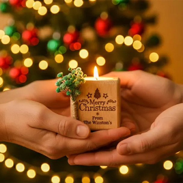 Christmas Candle Favors, Custom Coworker Favors in Bulk