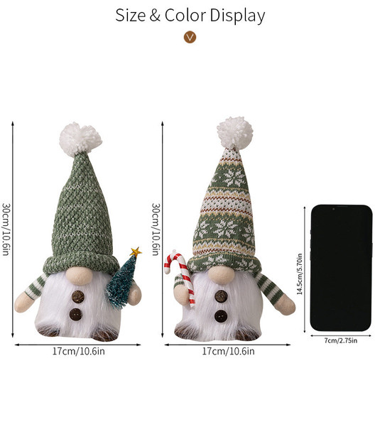 Glowing Knitted Gnome Doll with Led Night Light