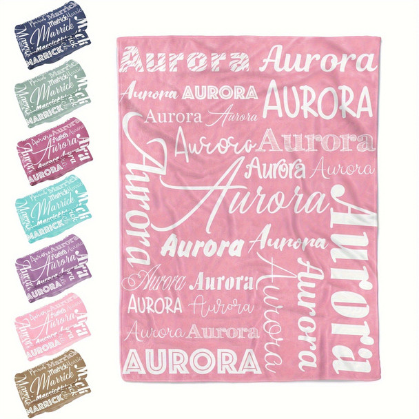 Personalized Flannel Blanket Custom with Name