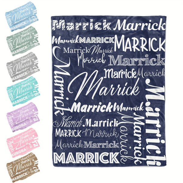 Personalized Flannel Blanket Custom with Name