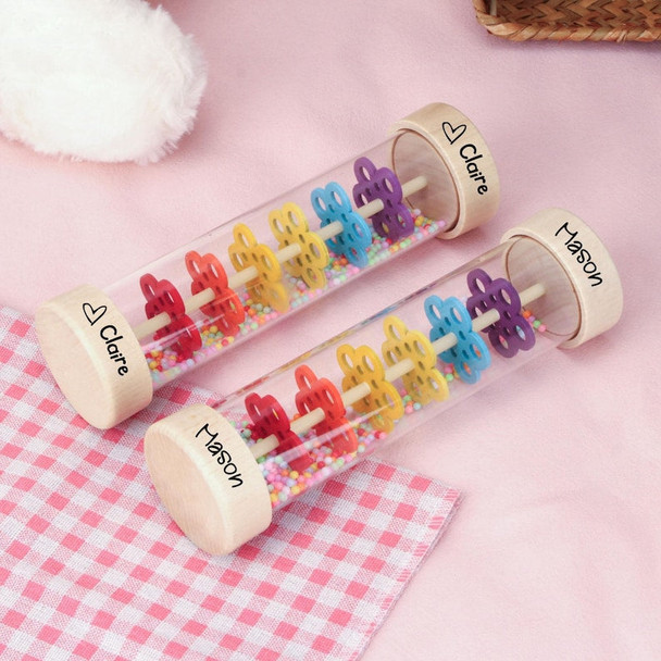 Engraved Children's Musical Rain Tubea??Sensory Toy,Custom Name Baby Gift