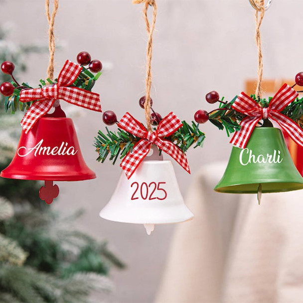 Personalized Christmas Jingle Bell, Custom Christmas Bell, Bell Ornament