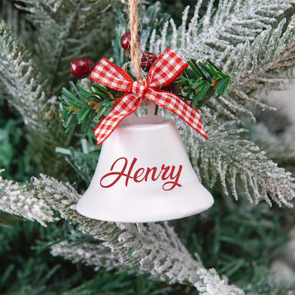 Personalized Christmas Jingle Bell, Custom Christmas Bell, Bell Ornament