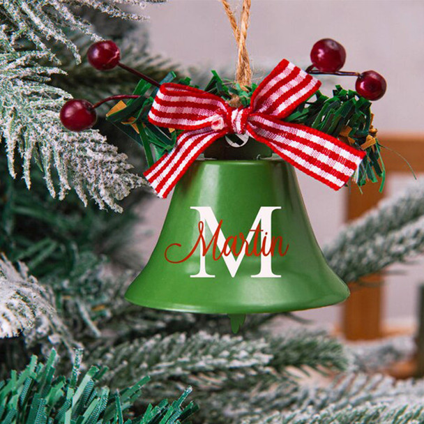 Personalized Christmas Jingle Bell, Custom Christmas Bell, Bell Ornament