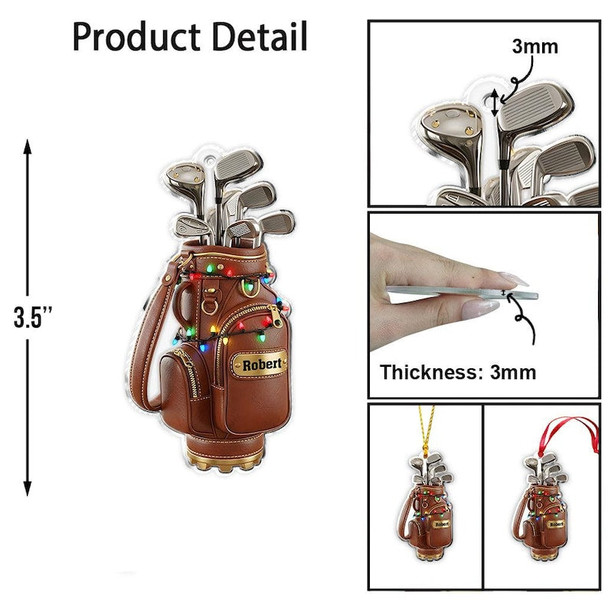 Golf Christmas Ornament - Personalized Gift For Golfers