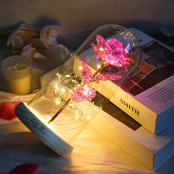 Galaxy Rose Flower Gifts,Personalized Galaxy Rose Night Light
