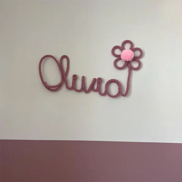 Personalized Knitted Wire Name Sign