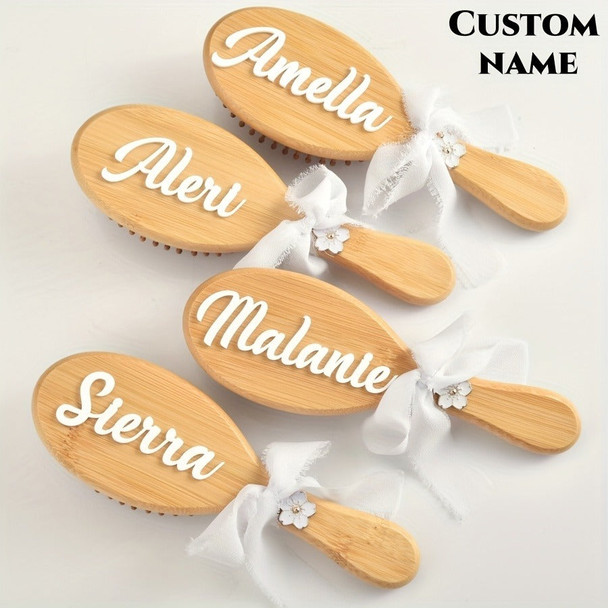 Personalized Anti-Static Hair Brush with Name Engraving