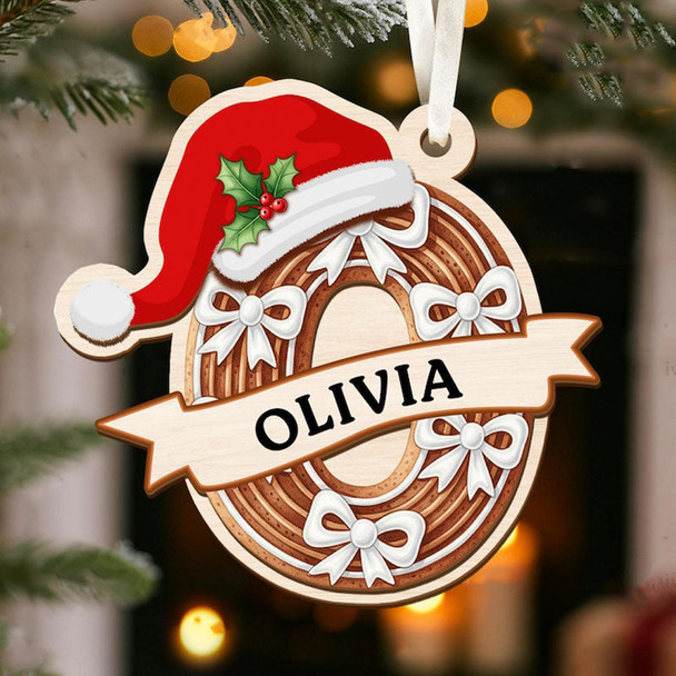 Personalized Gingerbread Alphabet Ornament: 3D Letter Name Stocking Tags