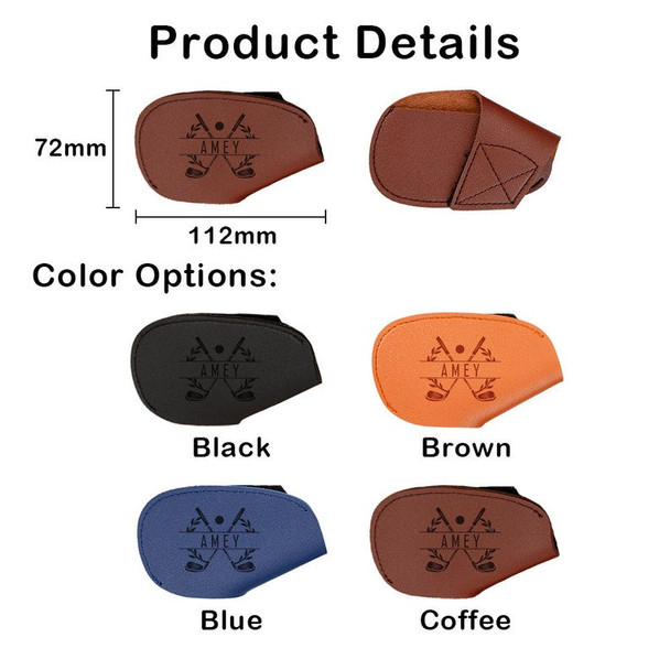 Golf Iron Cover, Iron Head Covers, Custom Leather Golf Club Covers