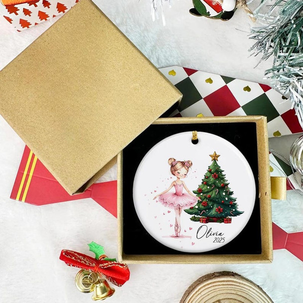 Personalized Ballerina Ornament 2025 a?? Custom Ballet Girl Gift