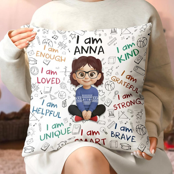 Personalized Kids Affirmation Pillow: Custom Name