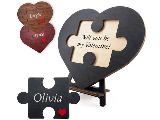 Valentine's Day Gift, Puzzle Name Sign for Couples, Valentine Gift Gift for Him Her