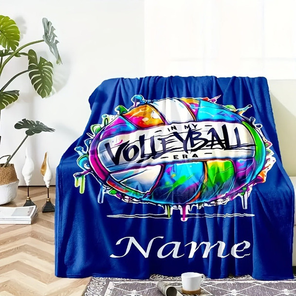 Custom Volleyball Blanket - Personalized Name/Text