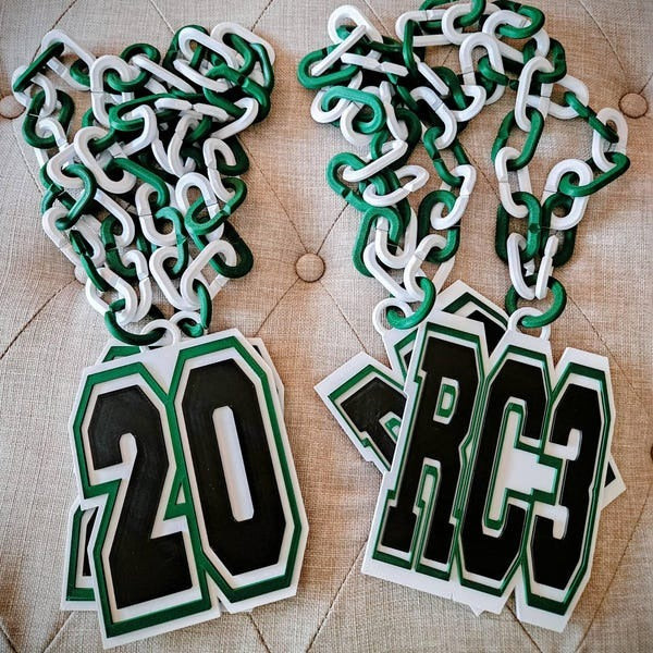 Custom 3D Jersey Number Chain