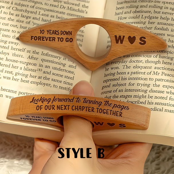 Personalized Engravable  Bookmark Stand with Custom Name & Date/Message