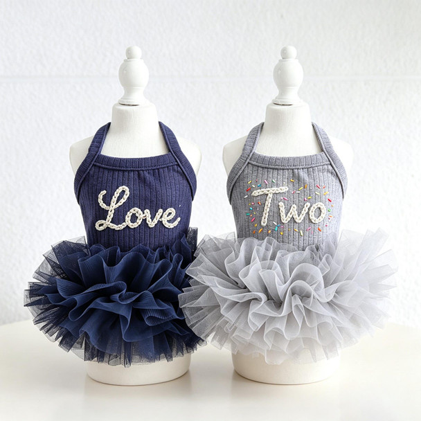 Custom Pet Tutu Dress with Name, Personalized Dog Summer Apparel