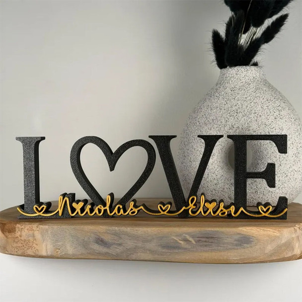 Personalized Word LOVE  First Names - Choice of Colors