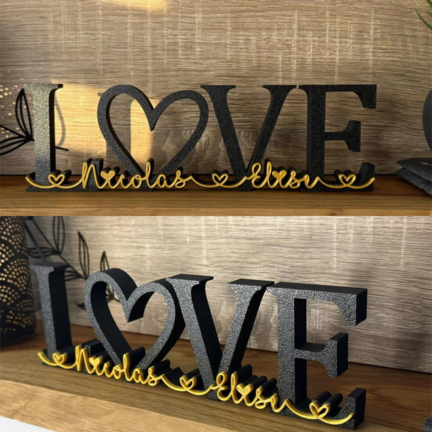 Personalized Word LOVE  First Names - Choice of Colors