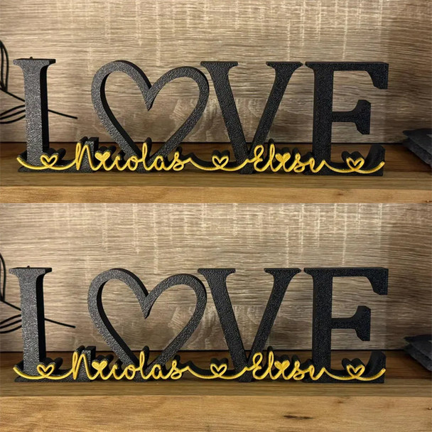 Personalized Word LOVE  First Names - Choice of Colors