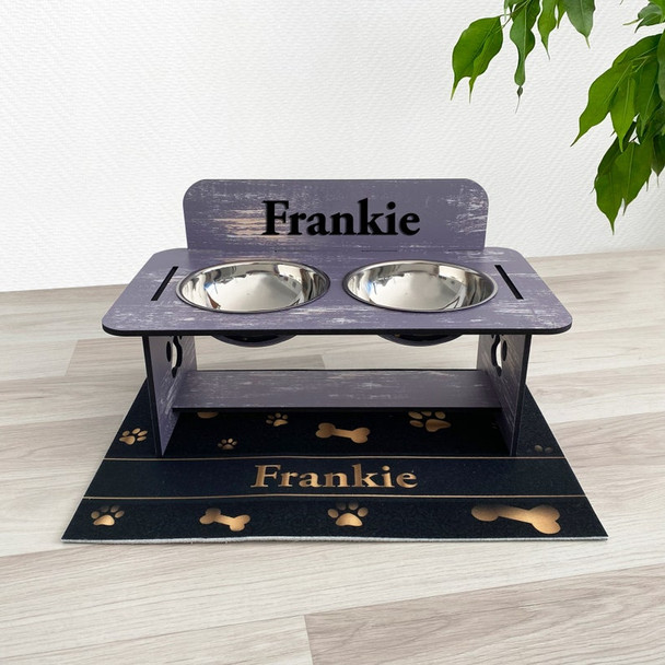Raised Pet Bowl Stand Comes With Bowls Multiple Sizes Pet Feeder