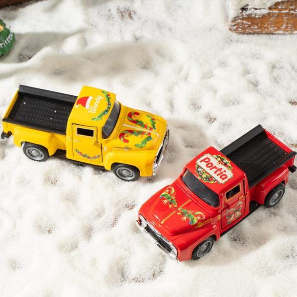 Personalized Christmas Toy Pickup Truck - Custom Name Gift for Toddler