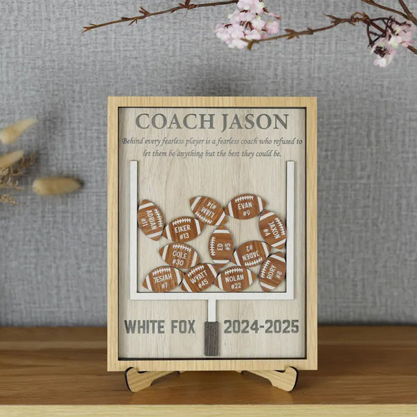 Personalized Football Coach Thank You Gift, Football Coach Shaker Sign