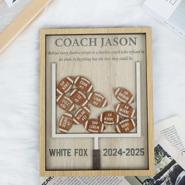 Personalized Football Coach Thank You Gift, Football Coach Shaker Sign