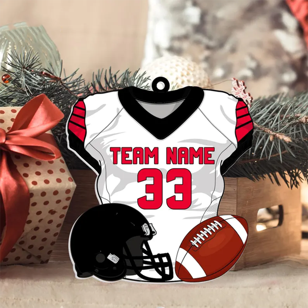 Personalized American Football Uniform 2D Flat Ornament NOT 3D