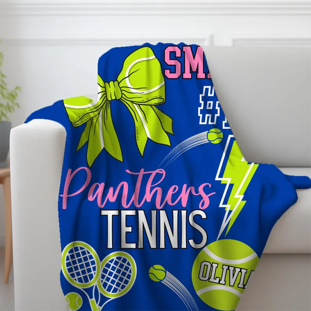 Personalized Sport Blanket: Custom Team Name & Number