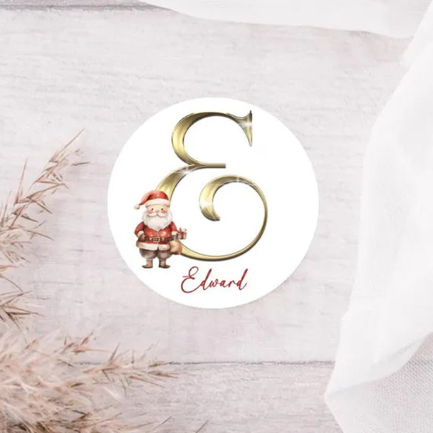 Personalized Santa Hat Stickers - Custom Christmas Stickers