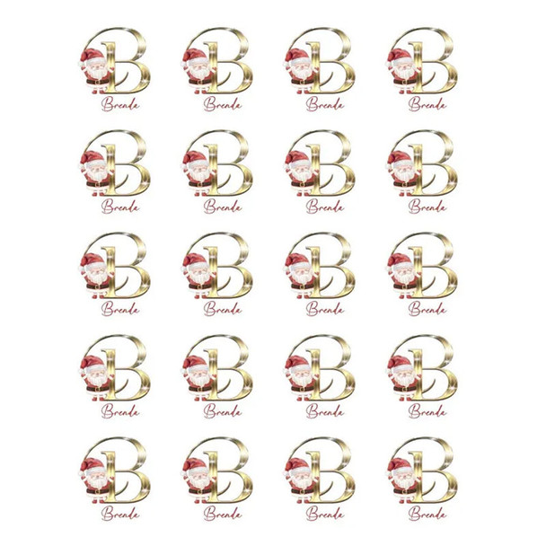 Personalized Santa Hat Stickers - Custom Christmas Stickers
