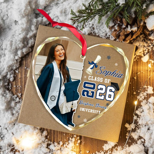 Personalized Graduation Ornament, Class of 2026 Photo Ornament