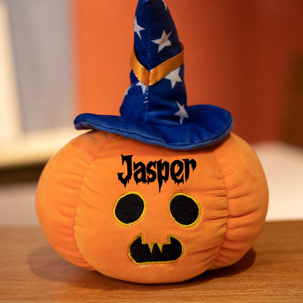 Halloween Pumpkin Pillow - Halloween Decor Customizable Name