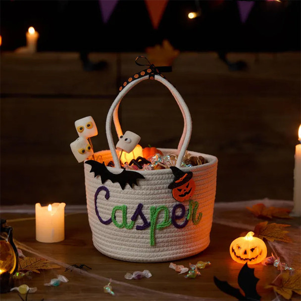 Custom Halloween Treat Bag with Name a?? Trick or Treat Basket