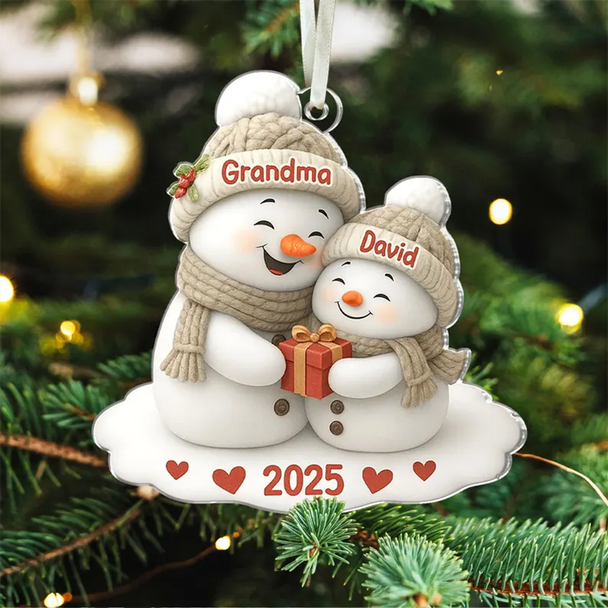Personalized Grandma Acrylic Ornament