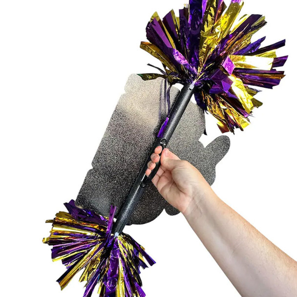 Volleyball Cheer Stick a?? Custom Spirit Sign with Pom Poms
