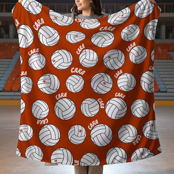 Personalized Volleyball Blanket: Custom Team blanket