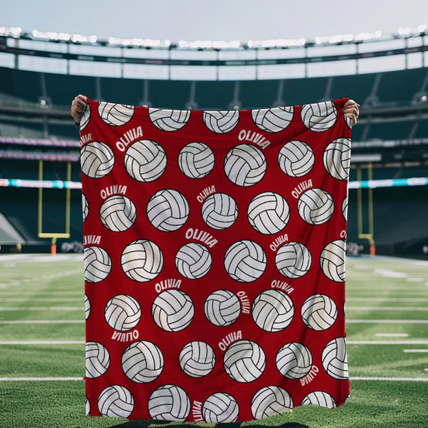 Personalized Volleyball Blanket: Custom Team blanket