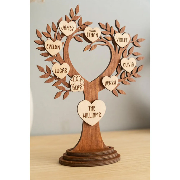 Personalized Free Standing Family Tree