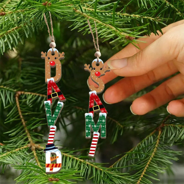 Personalized Christmas Name Letter Ornament 2025