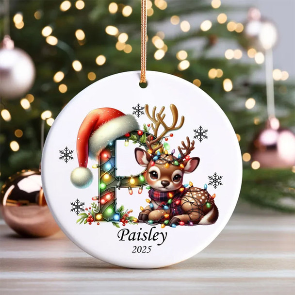 Christmas Ornaments Personalized Reindeer Name ornament