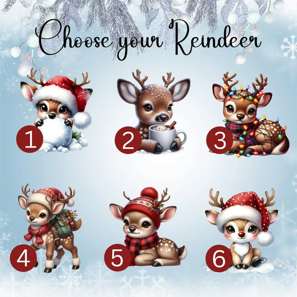 Christmas Ornaments Personalized Reindeer Name ornament