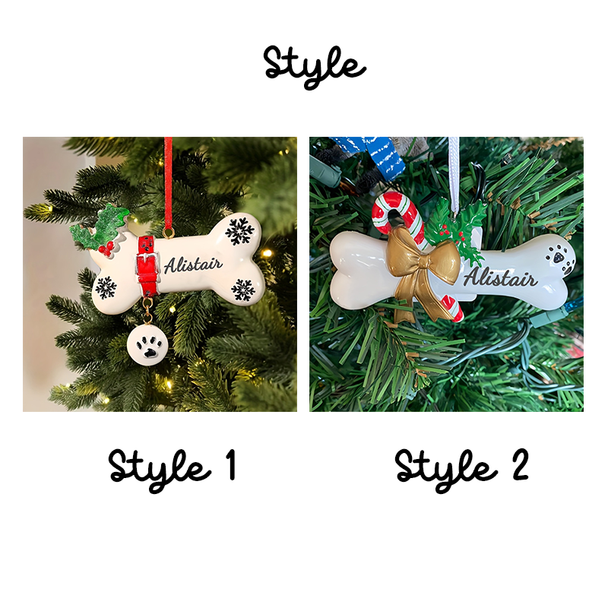 Customizable Resin Bone Ornament - Personalized Name