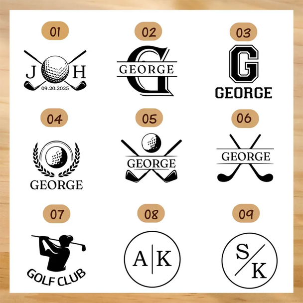 Custom Name Golf Ball Stamp, Personalized Golf Stamps