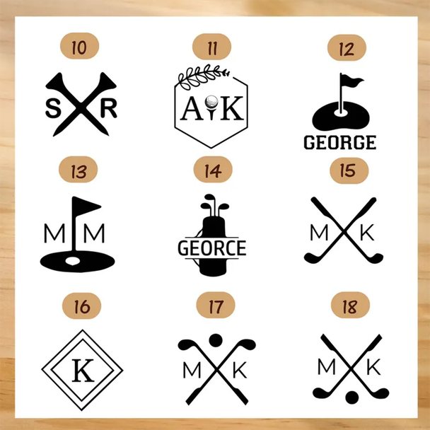 Custom Name Golf Ball Stamp, Personalized Golf Stamps