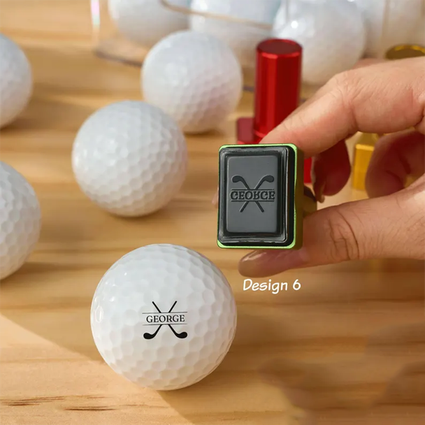 Custom Name Golf Ball Stamp, Personalized Golf Stamps