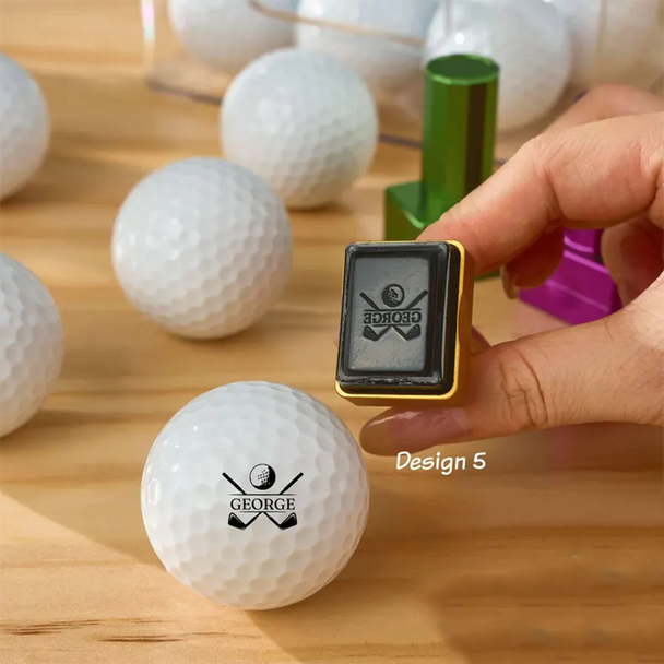 Custom Name Golf Ball Stamp, Personalized Golf Stamps